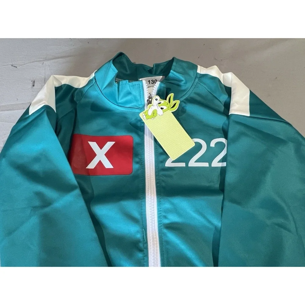 X 222 Children's Jacket Teal Zip‎ Up Size 130